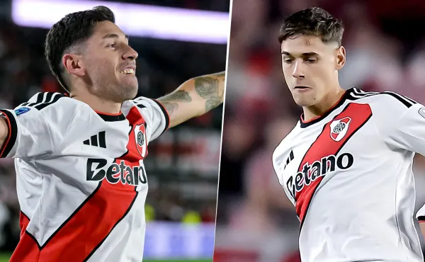 Gonzalo Montiel durante el partido de River Plate ante Independiente Rivadavia en el Monumental
